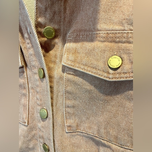 Triarchy Denim Jumpsuit with Gold Hardware in Clay - Picture 10 of 11